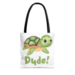 Dude! Ed the Sea Turtle Tote Bag