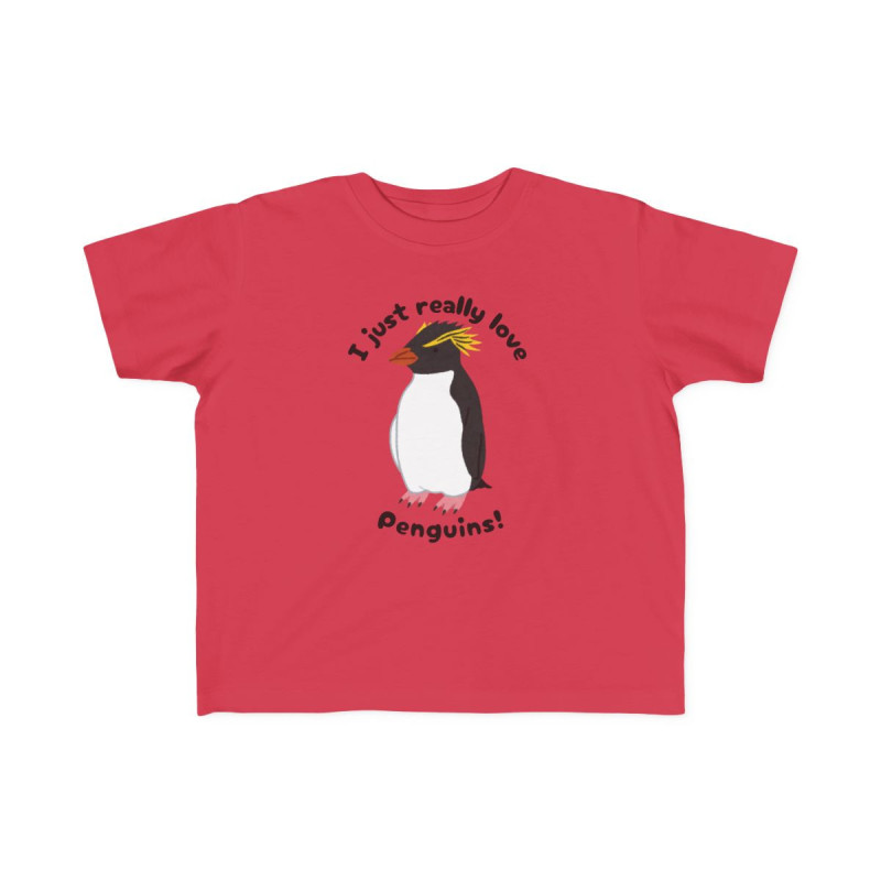 I Just Really Like Penguins! Southern Rockhopper Penguin Toddler Tee