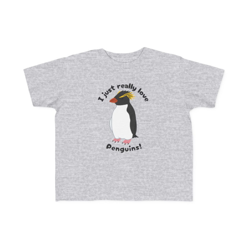 I Just Really Like Penguins! Southern Rockhopper Penguin Toddler Tee