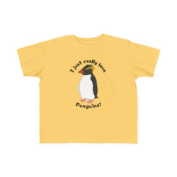 I Just Really Like Penguins! Southern Rockhopper Penguin Toddler Tee