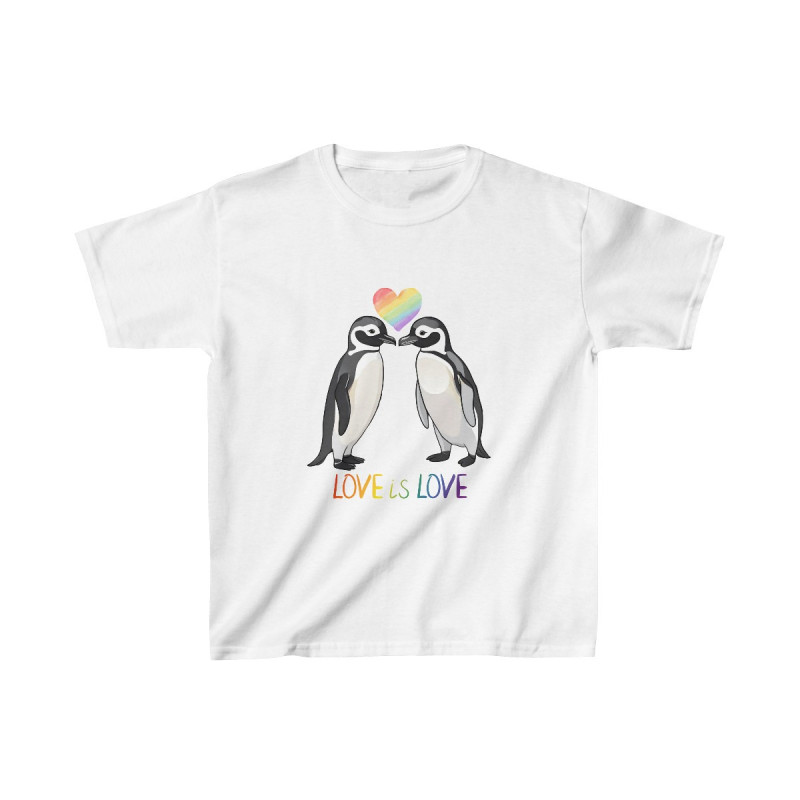 Love IS Love Alfred & Oliver Penguin Kids Heavy Cotton™ Tee