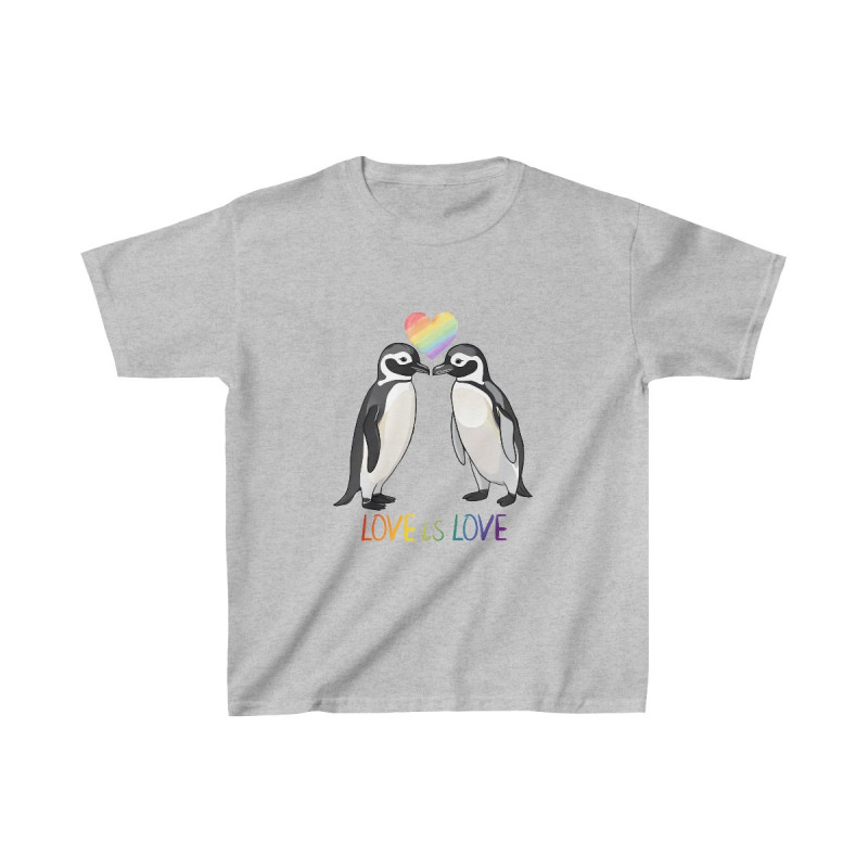 Love IS Love Alfred & Oliver Penguin Kids Heavy Cotton™ Tee