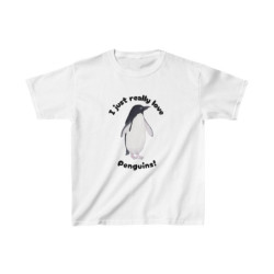 I Just Really Like Penguins! Adélie Penguin Kids Tee