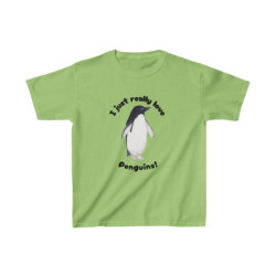 I Just Really Like Penguins! Adélie Penguin Kids Tee