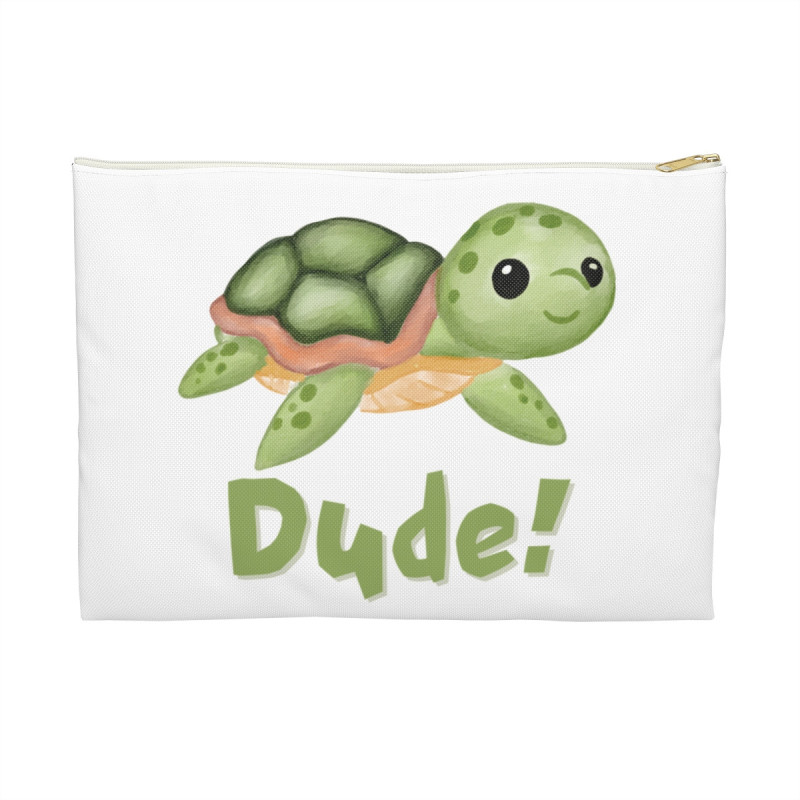 Dude! Ed the Sea Turtle Personalized Accessory Pouch