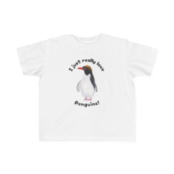 I Just Really Like Penguins! Macaroni Penguin Toddler Tee