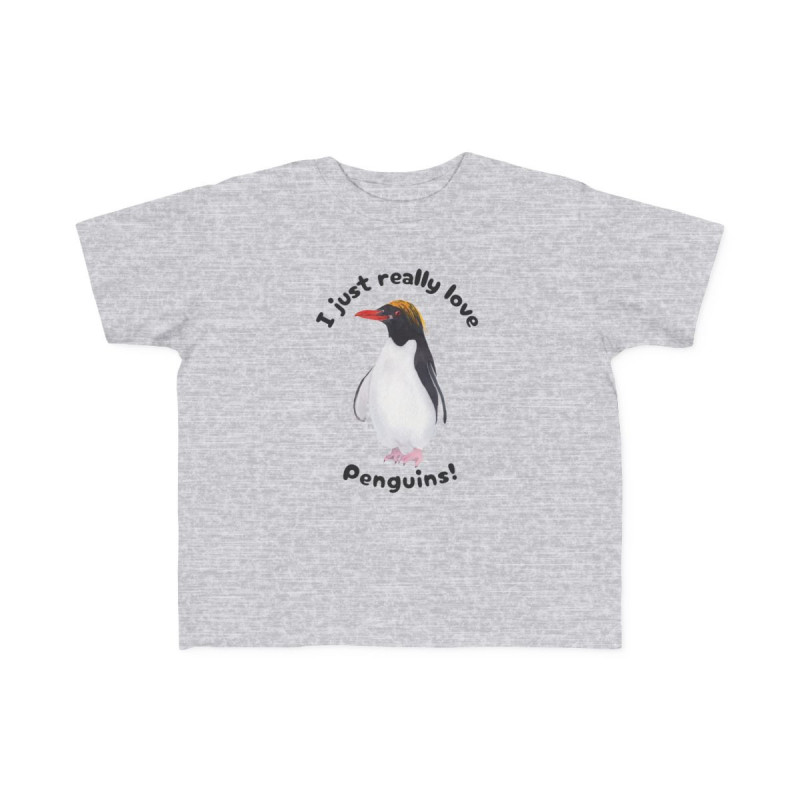 I Just Really Like Penguins! Macaroni Penguin Toddler Tee