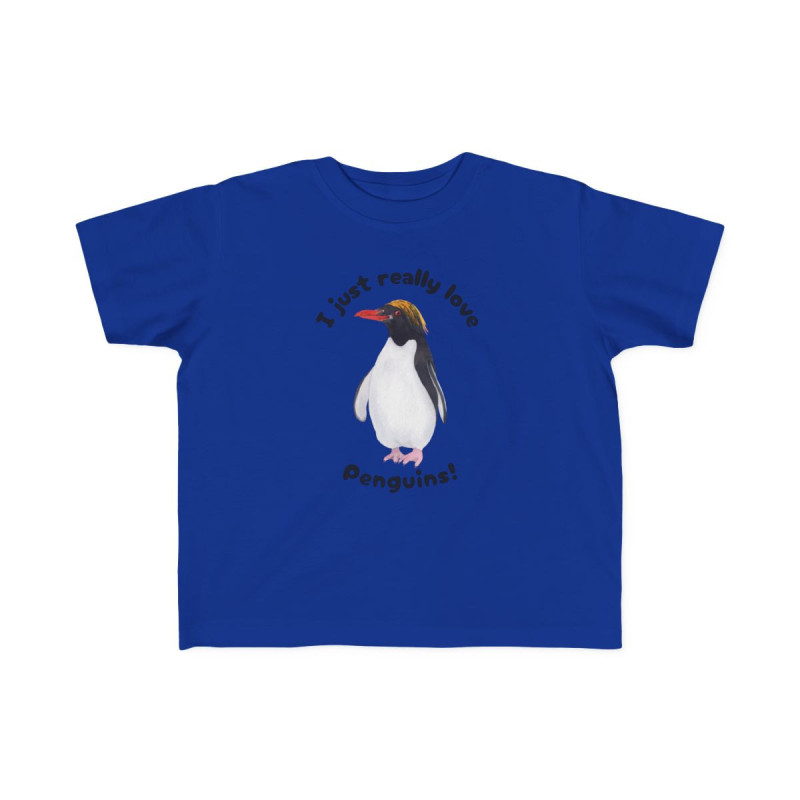 I Just Really Like Penguins! Macaroni Penguin Toddler Tee