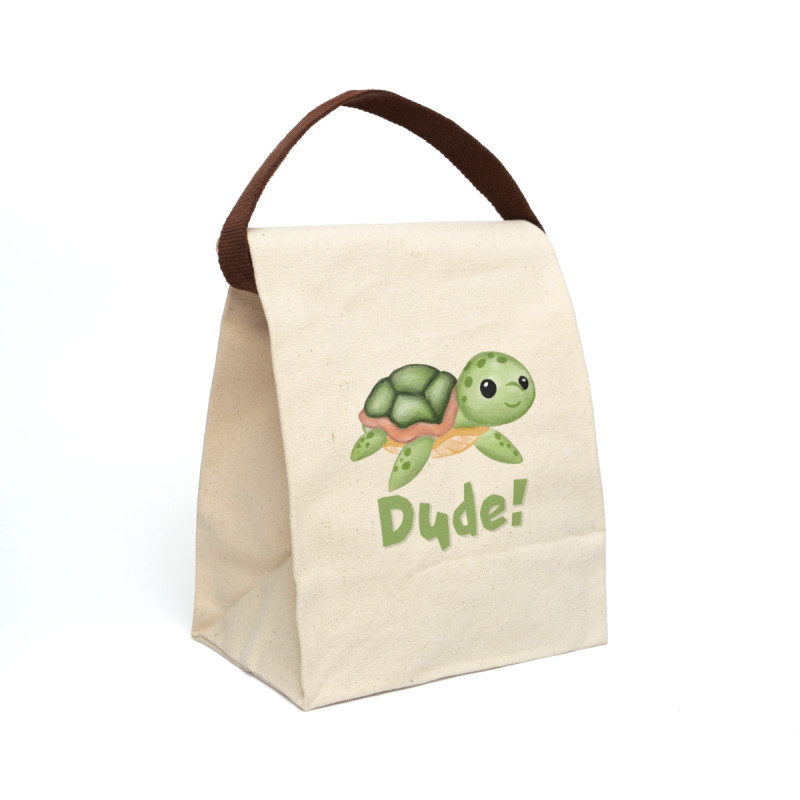 Dude! Ed the Sea Turtle Canvas Lunch Bag With Strap