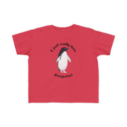 I Just Really Like Penguins! Adélie Penguin Toddler Tee