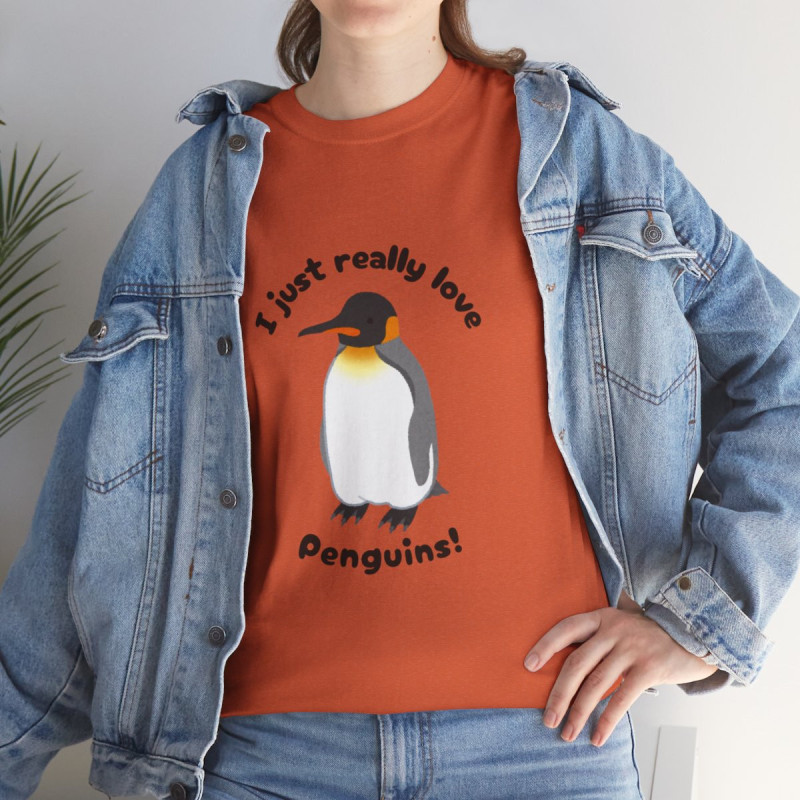 I Just Really Love Penguins! King Penguin Unisex Tee