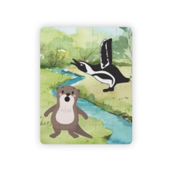 Moe the Penguin with Snuggles the Otter Kids' Puzzle, 30-Piece