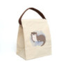 Snuggles the Otter Blue Watercolor Canvas Lunch Bag With Strap