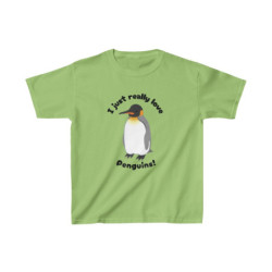 I Just Really Like Penguins! King Penguin Kids Tee