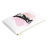 Moe the Penguin Pink Watercolor Personalized Accessory Pouch