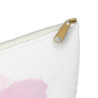 Moe the Penguin Pink Watercolor Personalized Accessory Pouch