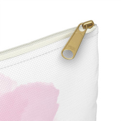 Moe the Penguin Pink Watercolor Personalized Accessory Pouch