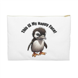 This IS My Happy Face! Sophie the Penguin Personalized Accessory Pouch