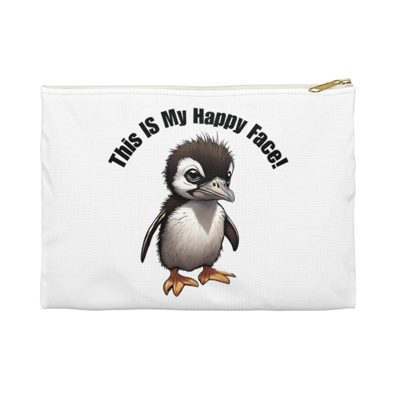 This IS My Happy Face! Sophie the Penguin Personalized Accessory Pouch