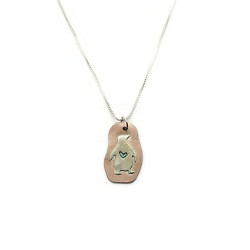 Mixed Metal Moe the Penguin Necklace