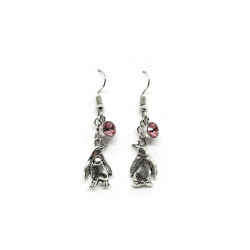 Moe the Penguin Birthstone Earrings