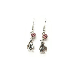 Moe the Penguin Birthstone Earrings