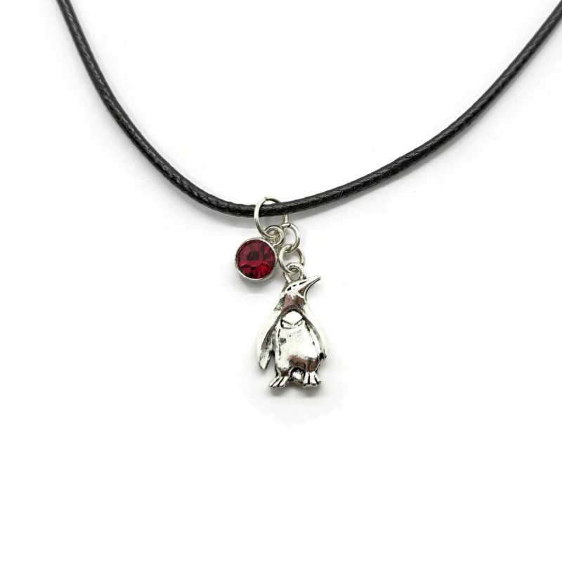 Moe the Penguin Birthstone Necklace