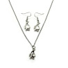 Moe the Penguin Necklace & Dangle Earring Set