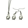 Moe the Penguin Necklace & Dangle Earring Set