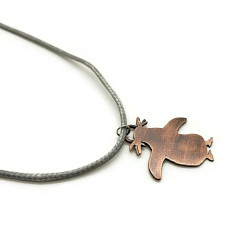 Sophie the Penguin Copper Pendant