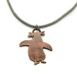 Sophie the Penguin Copper Pendant