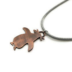 Sophie the Penguin Copper Pendant