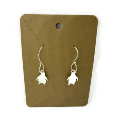 Sterling Silver Moe the Penguin Earrings