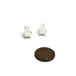 Sterling Silver Moe the Penguin Earrings