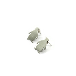 Sterling Silver Moe the Penguin Earrings