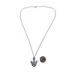 Moe the Penguin Foot Print Birthstone Pendant