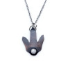 Moe the Penguin Foot Print Birthstone Pendant