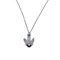 Moe the Penguin Foot Print Birthstone Pendant