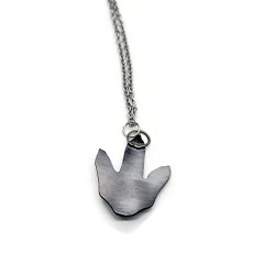 Moe the Penguin Foot Print Birthstone Pendant