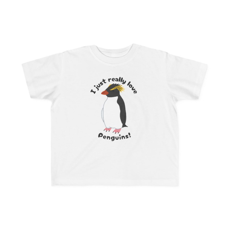 I Just Really Like Penguins! Southern Rockhopper Penguin Toddler Tee