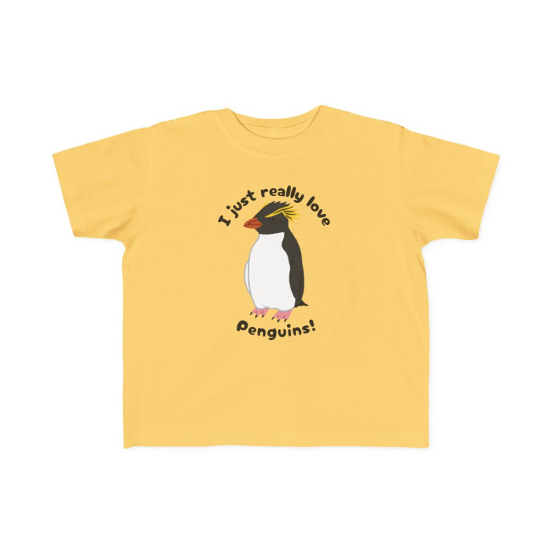 I Just Really Like Penguins! Southern Rockhopper Penguin Toddler Tee